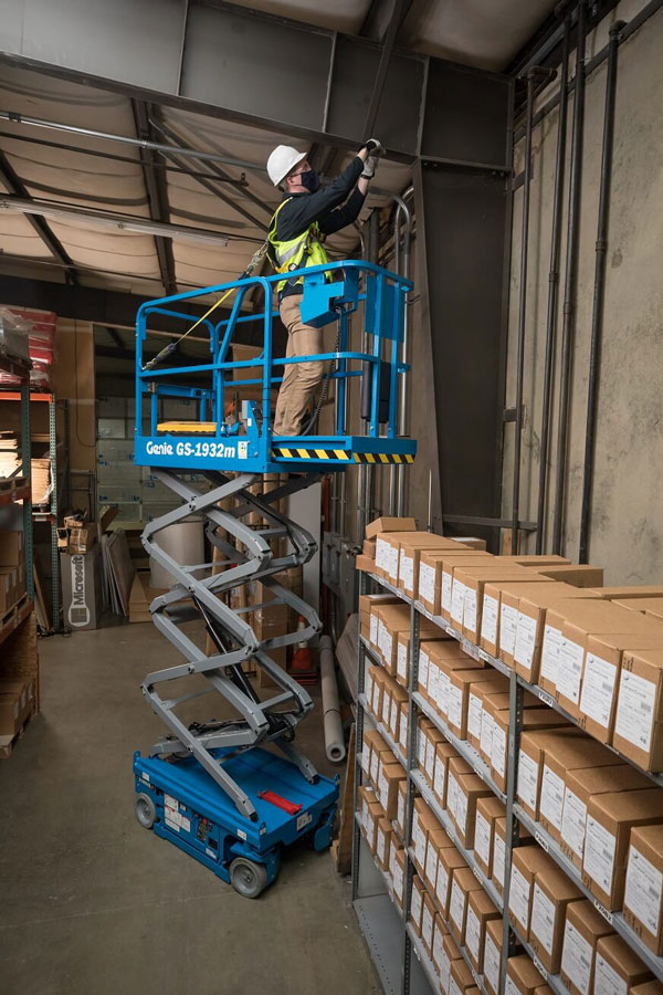 Scissor lift with operator